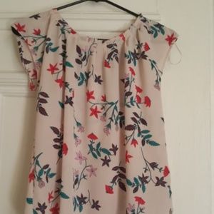 Laura Conrad Tie-Back Floral Blouse